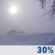 Wednesday: Chance Light Snow And Patchy Blowing Snow