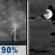Tonight: Showers and thunderstorms before 9pm, then showers and thunderstorms likely between 9pm and 11pm. Some of the storms could be severe. Mostly cloudy. Low around 42, with temperatures rising to around 46 overnight. West southwest wind 5 to 15 mph. Chance of precipitation is 90%. New rainfall amounts between a quarter and half of an inch possible. Tonight: Showers And Thunderstorms then Mostly Cloudy