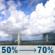 Wednesday: Showers and thunderstorms likely. Mostly sunny. High near 90, with temperatures falling to around 87 in the afternoon. South southwest wind 15 to 20 mph, with gusts as high as 35 mph. Chance of precipitation is 70%. New rainfall amounts between a quarter and half of an inch possible. Wednesday: Showers And Thunderstorms Likely