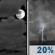 Sunday Night: Mostly Cloudy then Slight Chance Showers And Thunderstorms