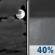 Monday Night: A chance of rain showers after 1am. Mostly cloudy, with a low around 53. West southwest wind 5 to 10 mph. Chance of precipitation is 40%. Monday Night: Mostly Cloudy then Chance Rain Showers
