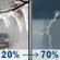 Friday: A slight chance of freezing rain between 7am and 9am, then a slight chance of rain showers between 9am and 1pm, then showers and thunderstorms likely. Mostly cloudy, with a high near 46. North northeast wind 5 to 10 mph. Chance of precipitation is 70%. New rainfall amounts between a tenth and quarter of an inch possible. Friday: Slight Chance Freezing Rain then Showers And Thunderstorms Likely