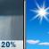 Sunday: A slight chance of rain showers before 7am. Sunny. High near 58, with temperatures falling to around 55 in the afternoon. West northwest wind 10 to 15 mph. Chance of precipitation is 20%. Sunday: Slight Chance Rain Showers then Sunny