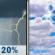Sunday: Slight Chance Showers And Thunderstorms then Mostly Cloudy