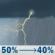 Thursday: A chance of showers and thunderstorms. Mostly cloudy, with a high near 81. East wind 0 to 5 mph. Chance of precipitation is 50%. New rainfall amounts between a tenth and quarter of an inch possible. Thursday: Chance Showers And Thunderstorms