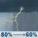 Monday: Showers and thunderstorms before 4pm, then a chance of showers and thunderstorms. Mostly cloudy, with a high near 80. Southeast wind 5 to 10 mph. Chance of precipitation is 80%. New rainfall amounts between a quarter and half of an inch possible. Monday: Showers And Thunderstorms